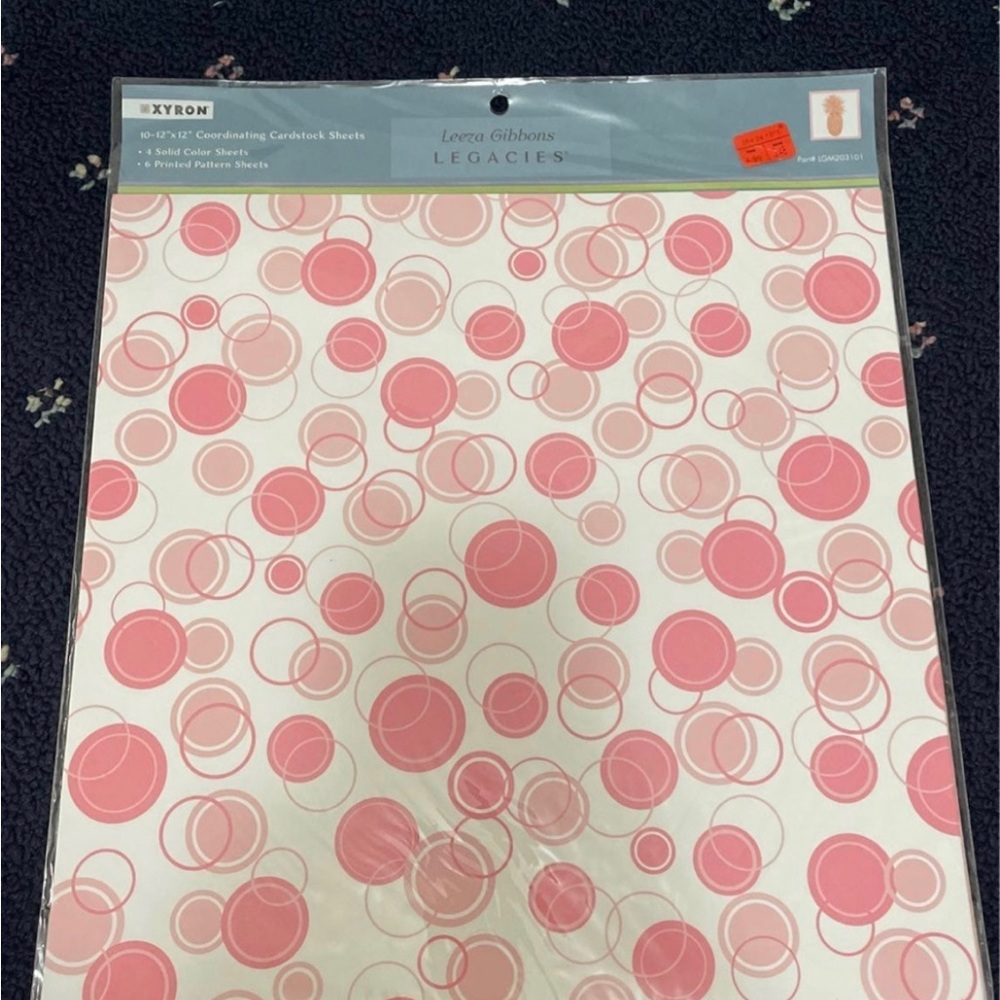 Xyron Pink Floral Scrapbooking Paper